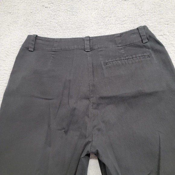 Chaps Pants Womens 4 Black Straight Dress Slacks Casual Flat Front Pockets Work - Picture 5 of 11